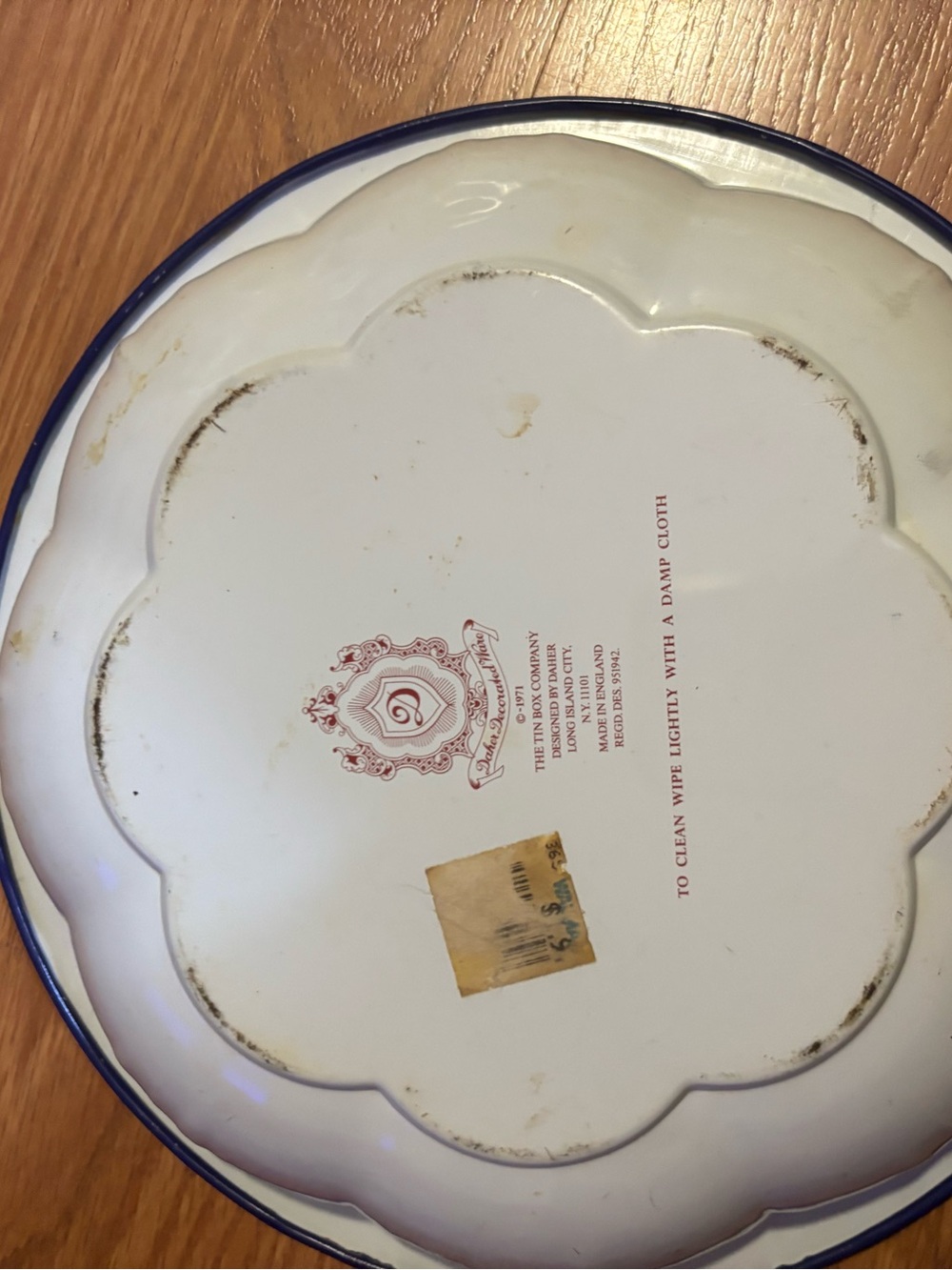 Blue vintage deher metal bowl - Picture 2 of 2